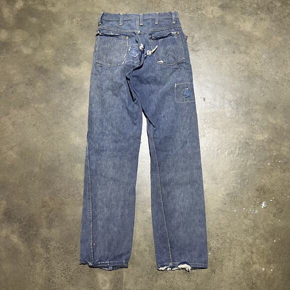 Vintage 60s Wrangler Blue Bell Dark Sanforized Jeans 26x31 - Picture 5 of 8